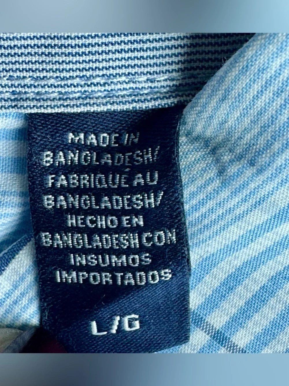 IZOD Premium Essentials Blue Plaid Button‎ Down Long Sleeves Classic Fit Shirt